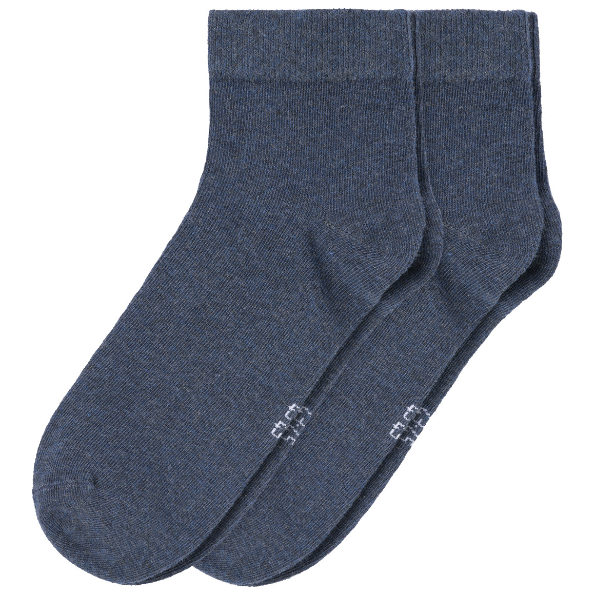 2 Paar Herren Sneaker-Socken unifarben dunkelblau