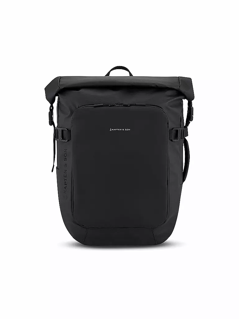 KAPTEN & SON Rucksack LISBON, erweiterbar schwarz