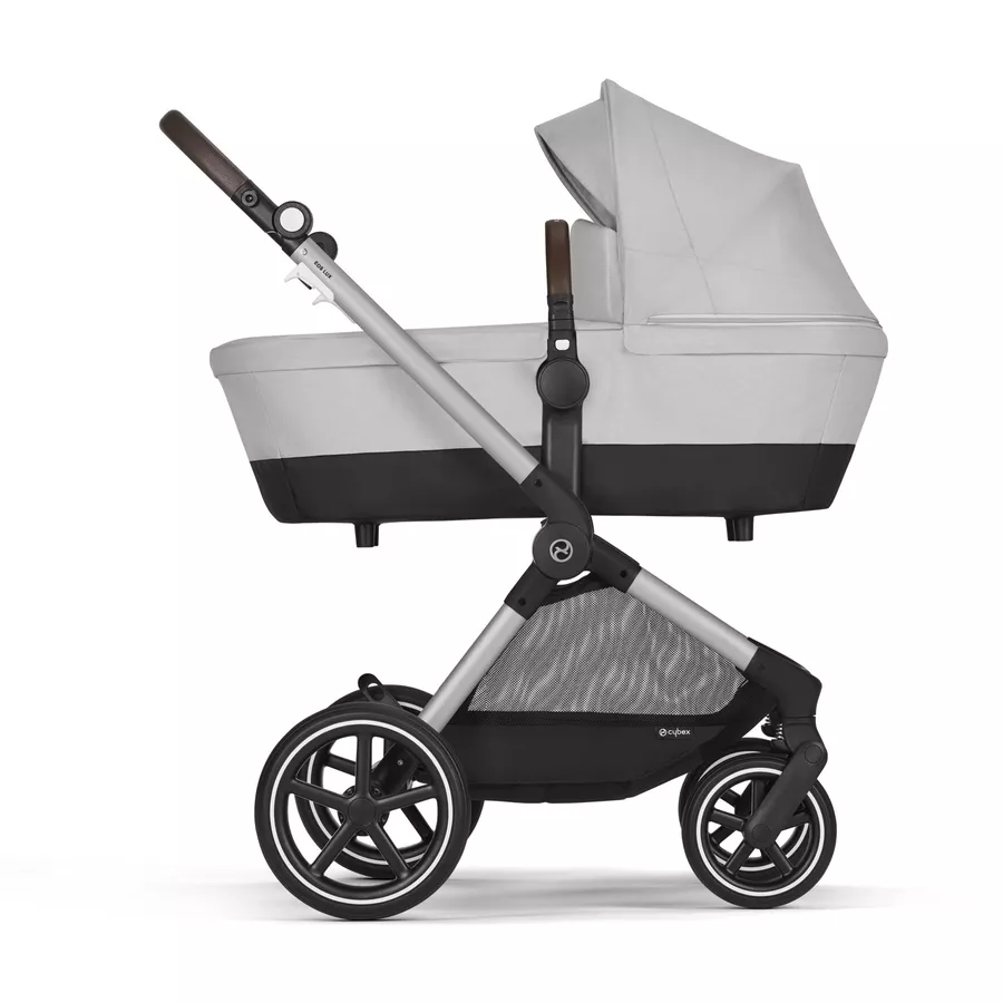 cybex GOLD 3 in 1 Reisesystem Kombikinderwagen Eos Lux inklusive Babyschale Aton B2 Silver Lava Grey