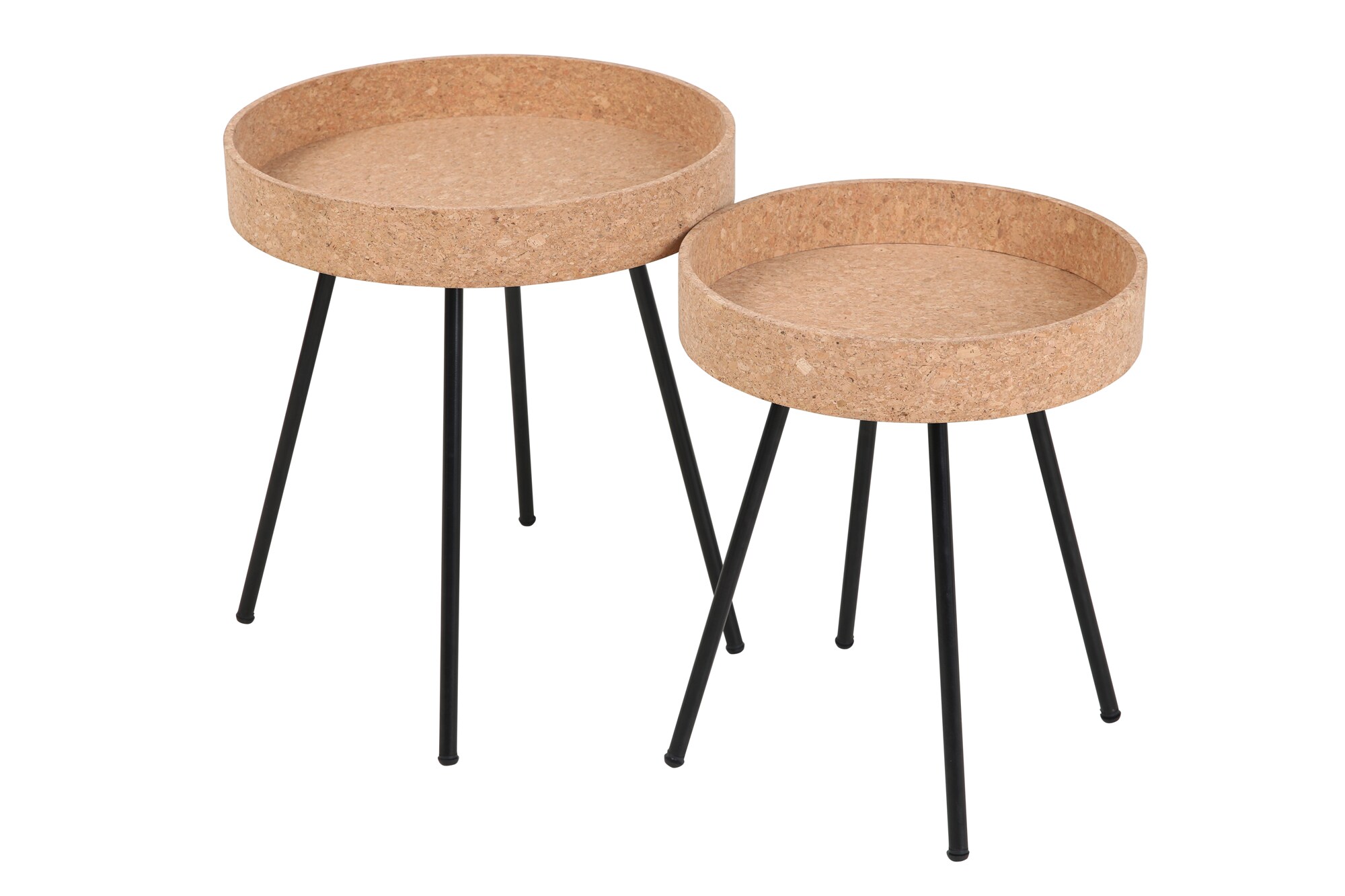 2er Set Beistelltisch Cork Couchtisch Wohnzimmertisch Sofatisch Kaffeetisch