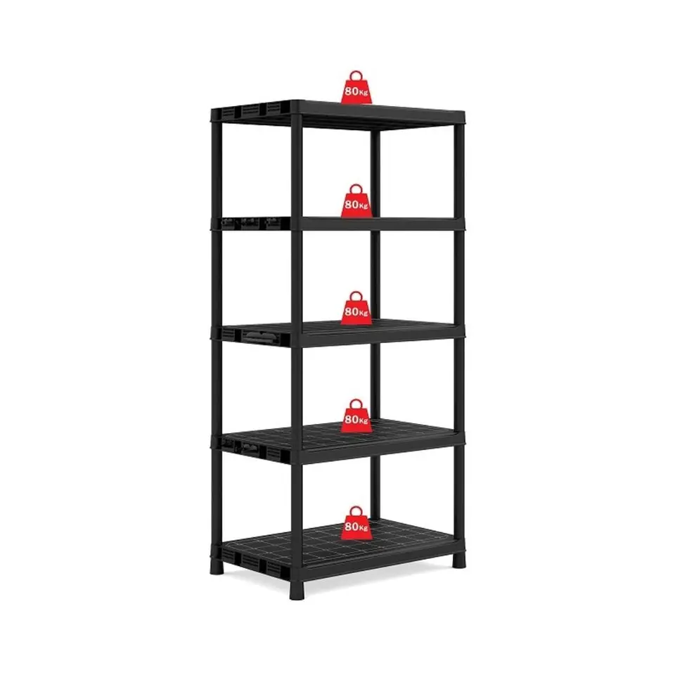Keter Kunststof Stellingkast extra breed - 90x60x187cm - zwart