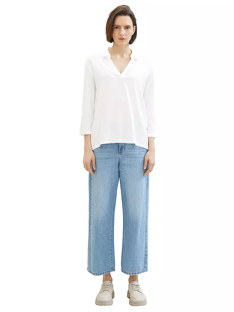 TOM TAILOR Langarmshirt weiss