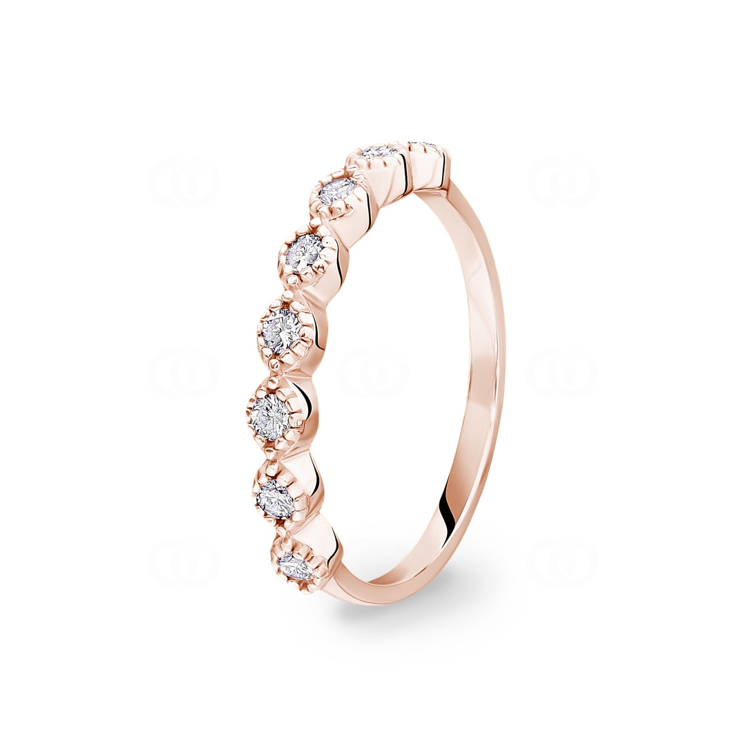 0.24 Karat Diamantring 750/18 K Roségold