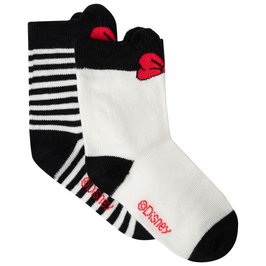 Lot de 2 paires de chaussettes Minnie Disney - Gris foncé