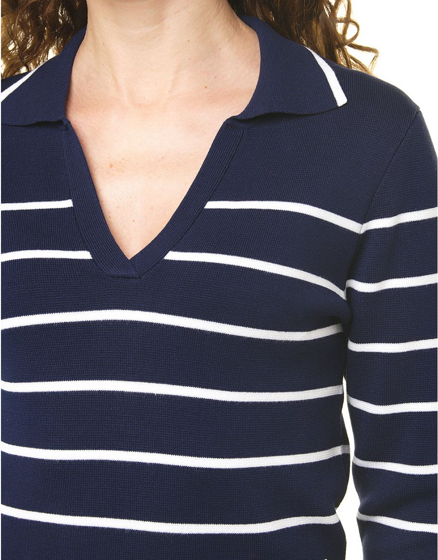 Pull marinière marine