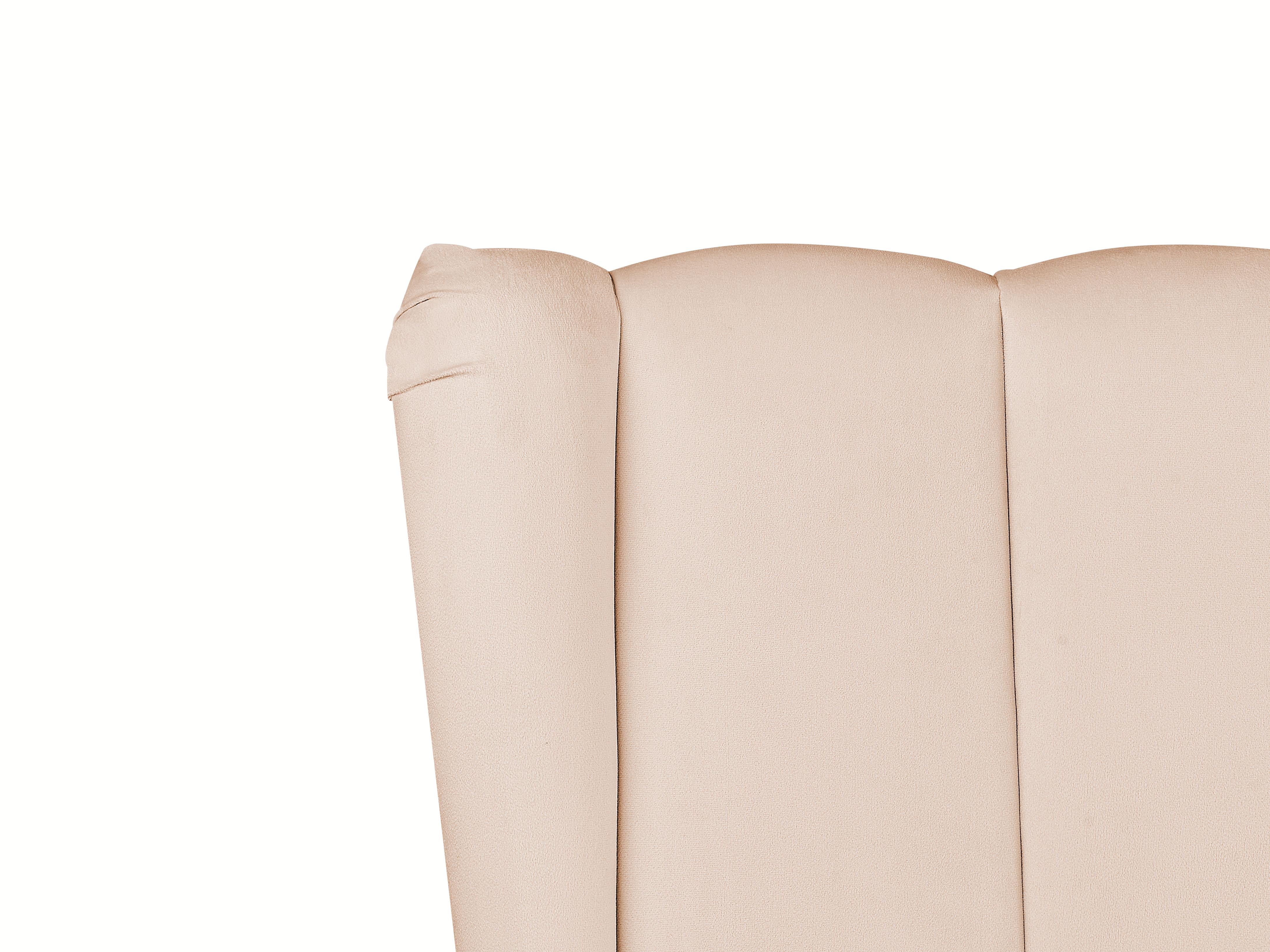 Bed Fluweel MIRIBEL 160 x 200 cm Beige