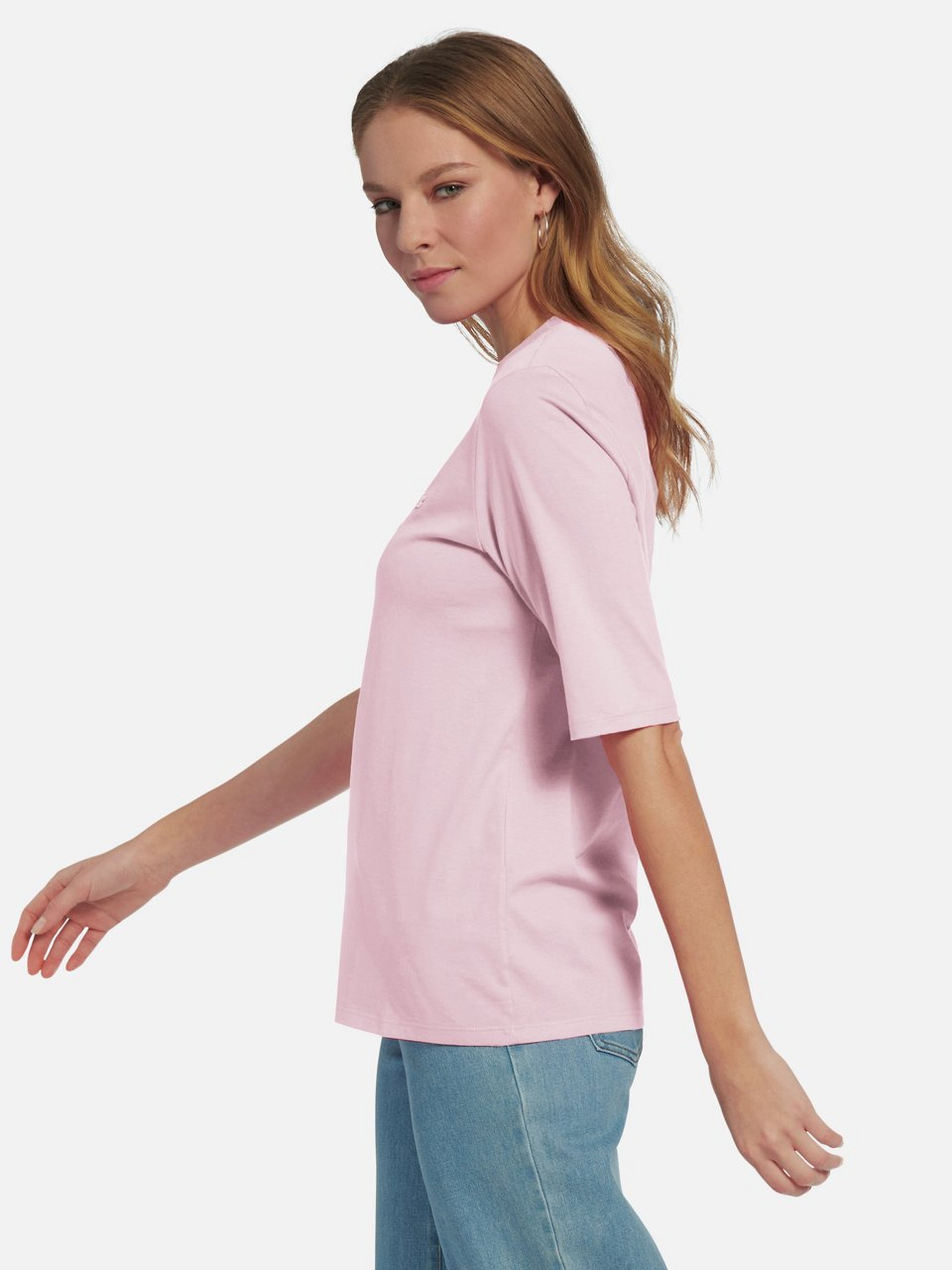 Rundhals-Shirt mit langem 1/2-Arm