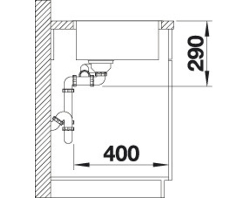Blanco ANDANO 340/180-IF spoelbak, 585 x 440 mm, roestvrij staal, 522973