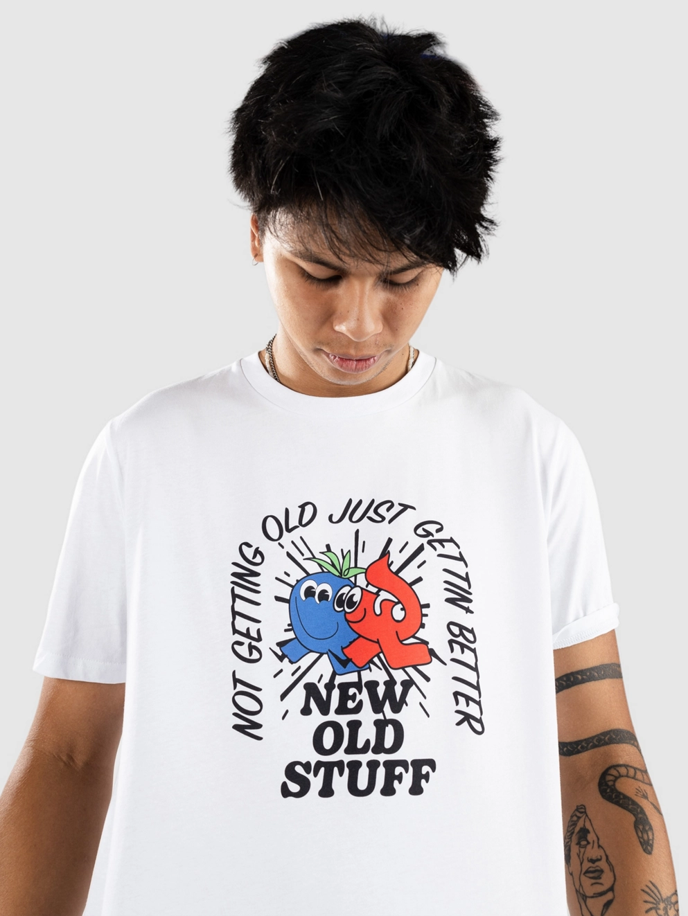 Iriedaily X Blue Tomato New Old Stuff T-Shirt white