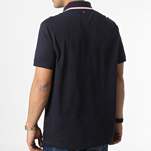 Polo Manches Courtes Brand Love Logo 9525 Bleu Marine