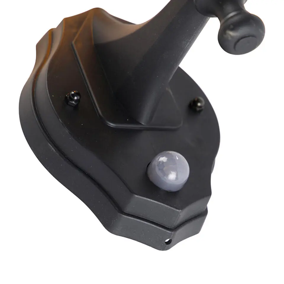 Qazqa buitenlampen met sensor new haven zwart e27