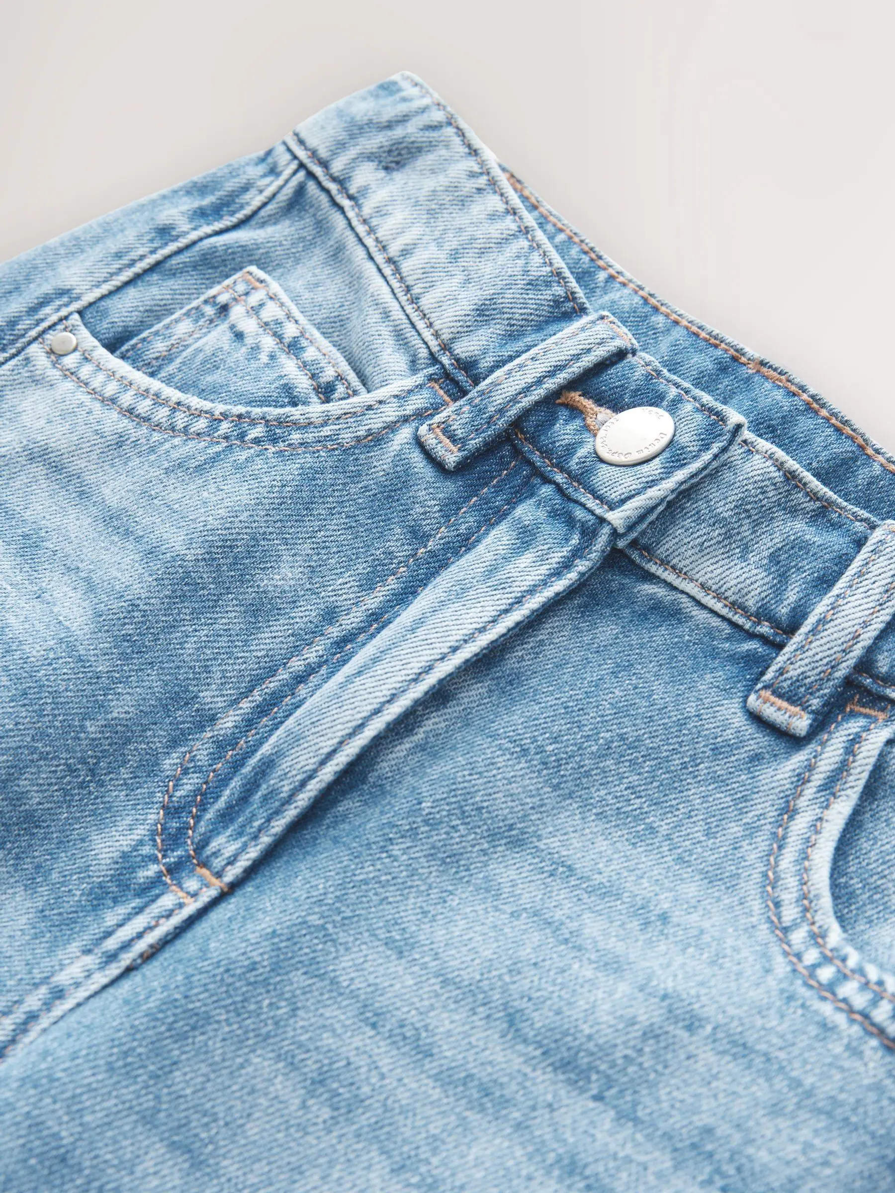 Middenblauw denim - Volume Barrel Jeans (3-16jaar)