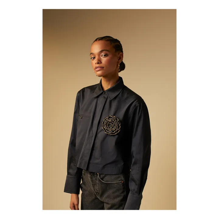 Tressé Chemise Clam | Bleu marine