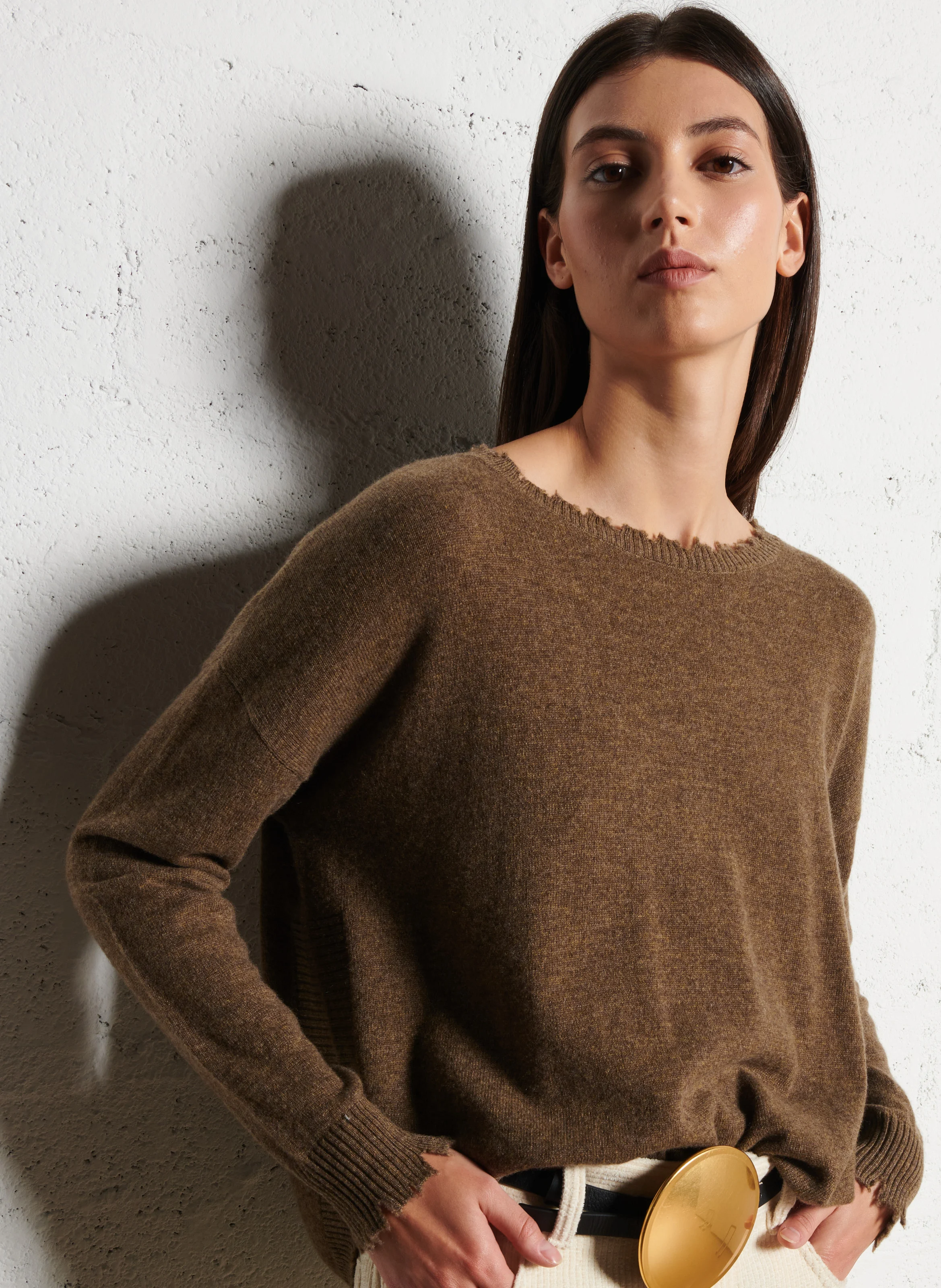 MELA - Pull oversize en cachemire maillé | Vert