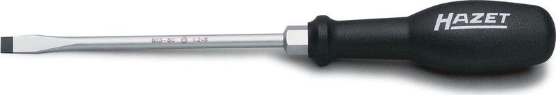 Hazet - 803-120 Schroevendraaier - Sleuf - 334mm - Verchroomd