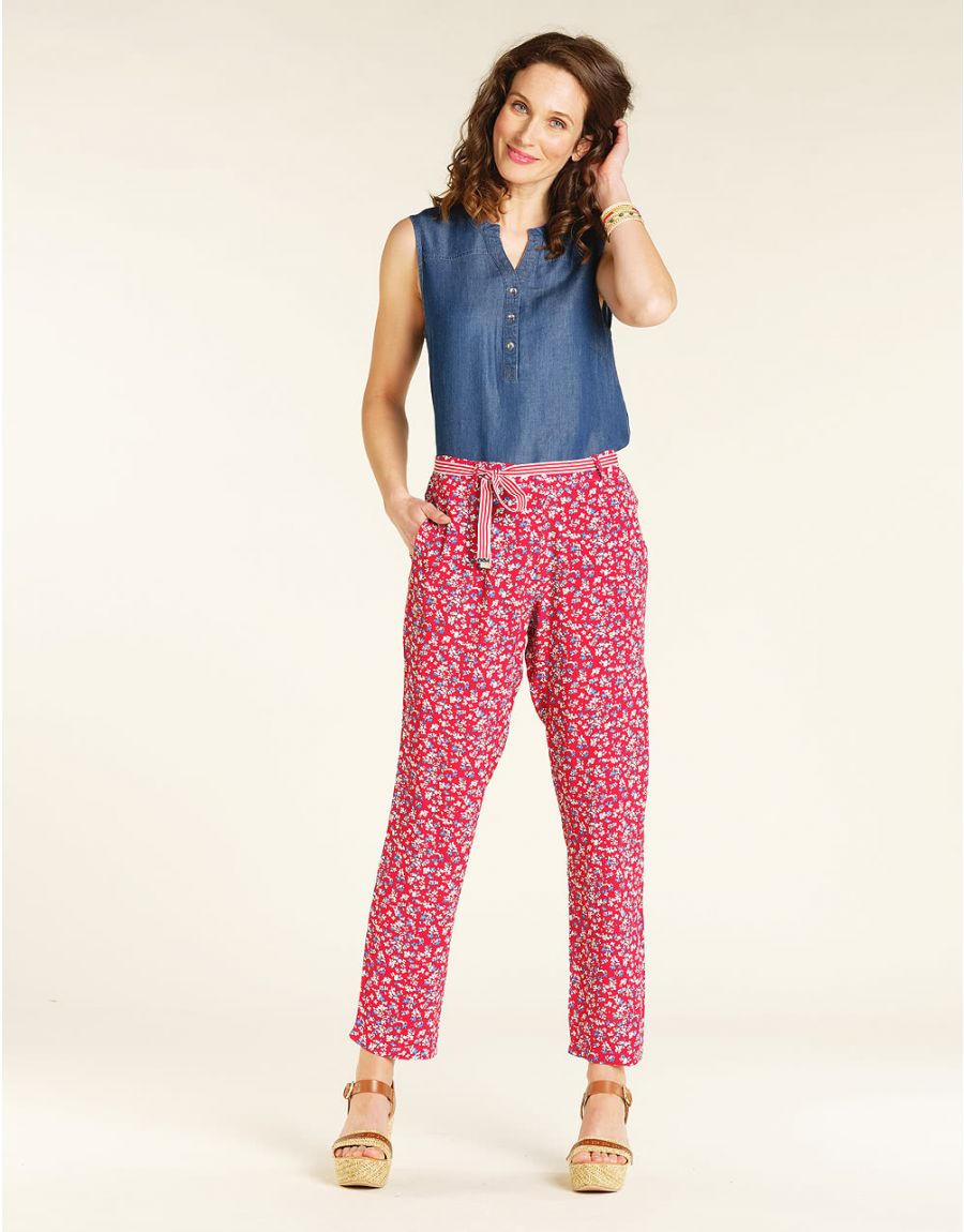 Pantalon large imprimé