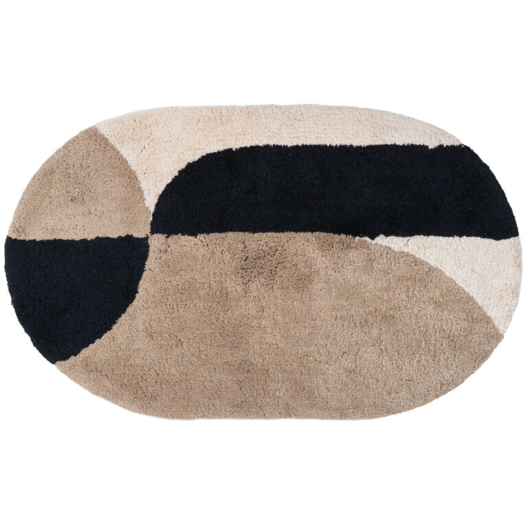 Badmat Bowie Taupe Ovaal 60 x 100 cm