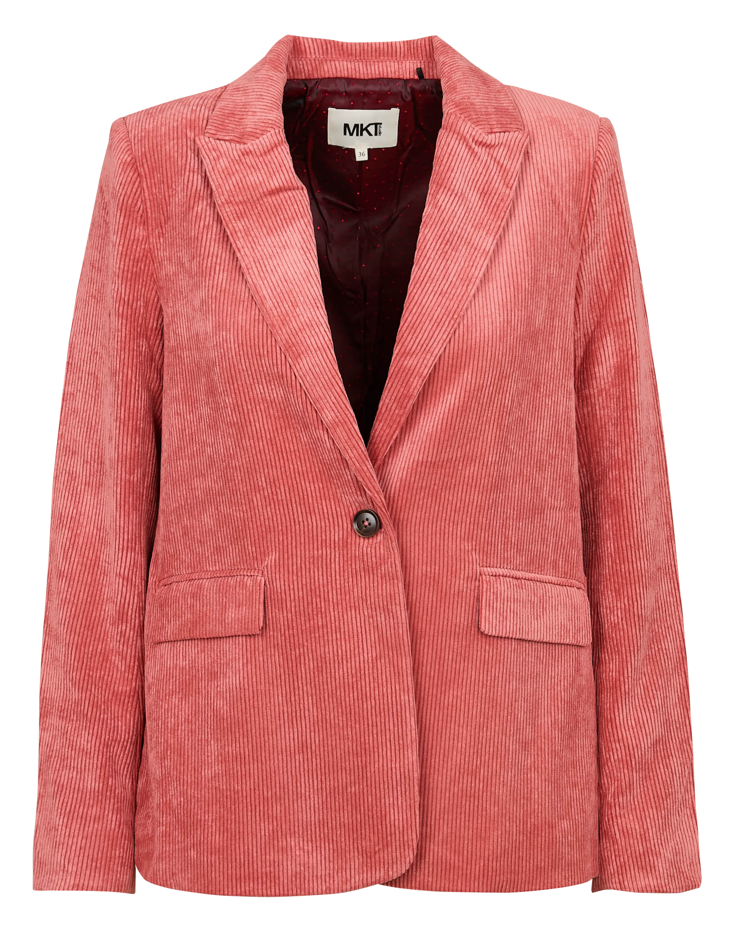 VANCOUVER - Veste de costume en velours côtelé | Rose