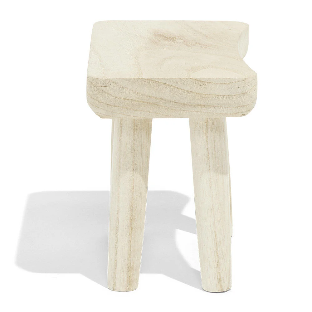 Tabouret bois naturel L27x17xH24cm