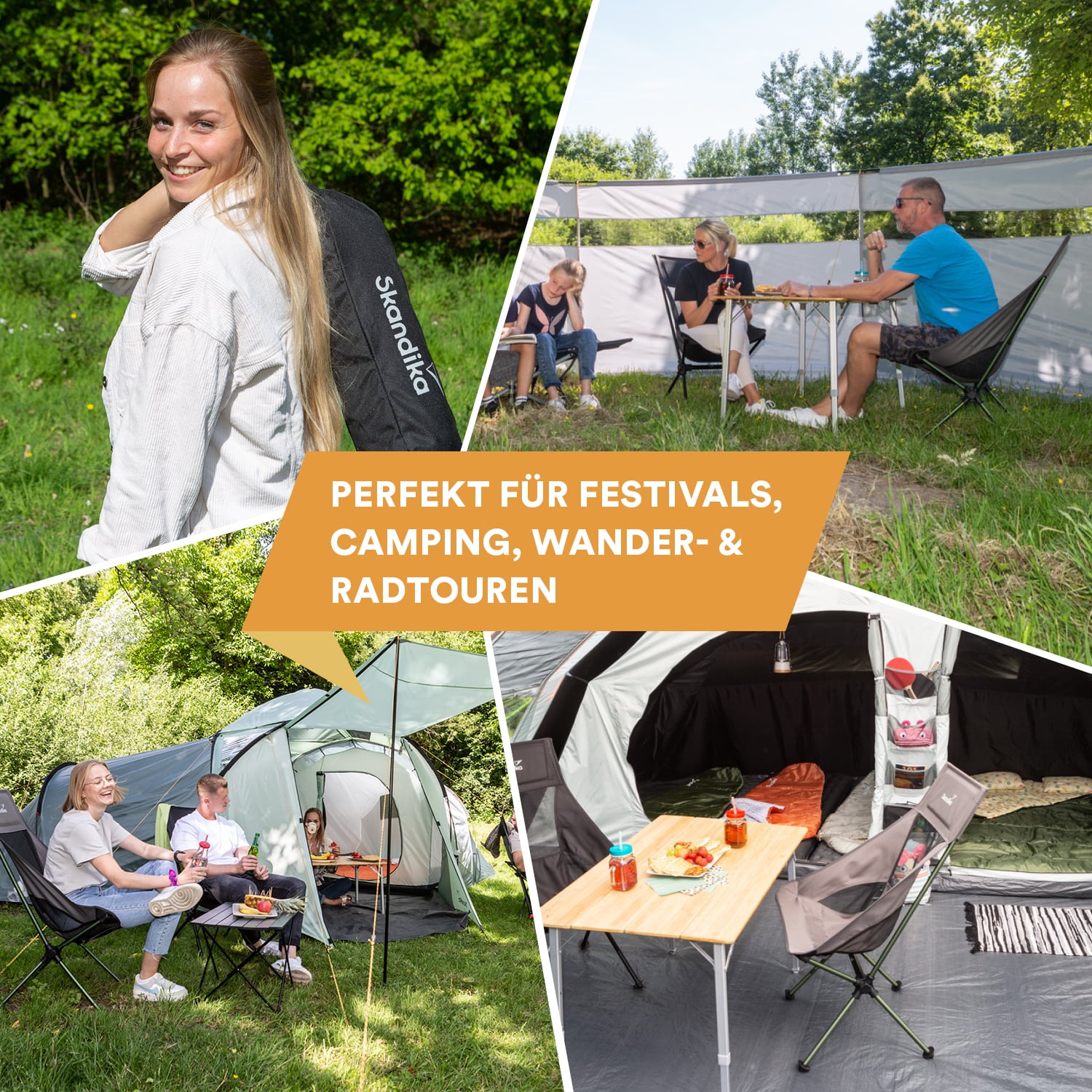 Skandika Compact set van 2 vouwstoelen