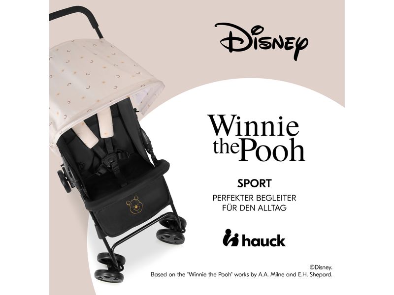 Hauck Buggy Sport Pooh Rainbow Beige Praktischer Alltagsbegleiter und Zweitbuggy