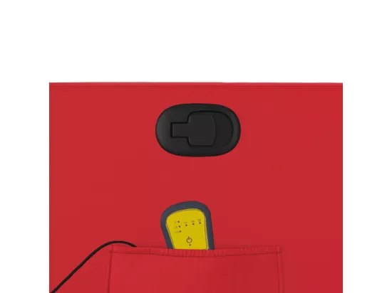 Fauteuil massant inclinable rouge similicuir