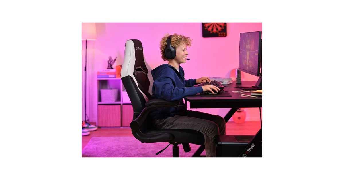 TrustGXT 703W Riye gamingstoel  (Zwart/wit)