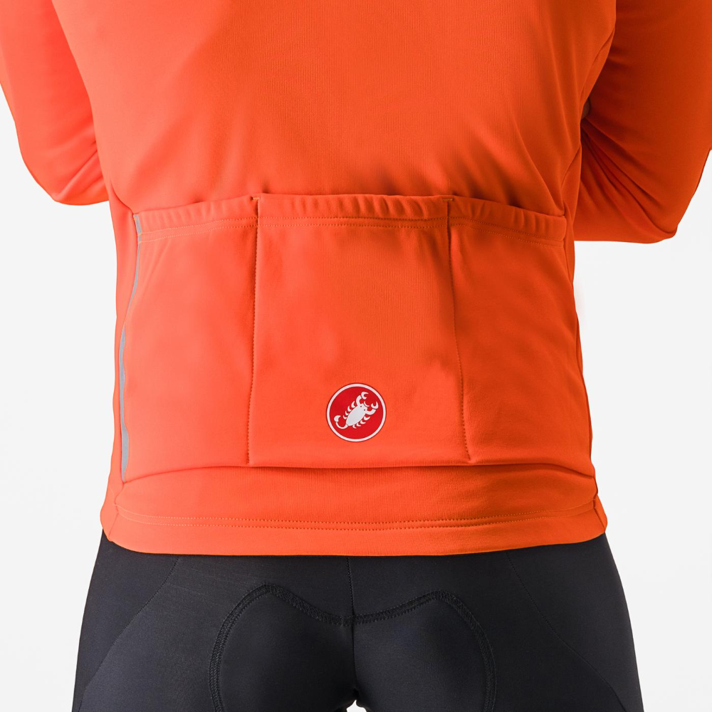 Castelli Entrata cykeljakke orange/sølv herre