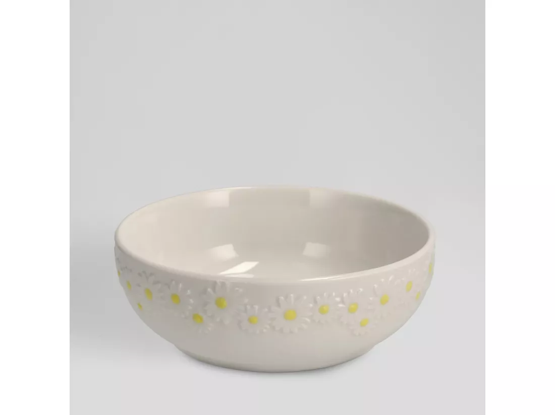 Bol de Service Daisy en Porcelaine Fine Blanc Moyen 16cm