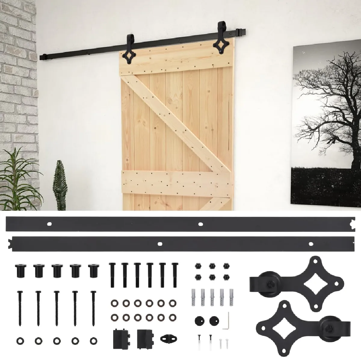 vidaXL Porte coulissante 90x210 cm