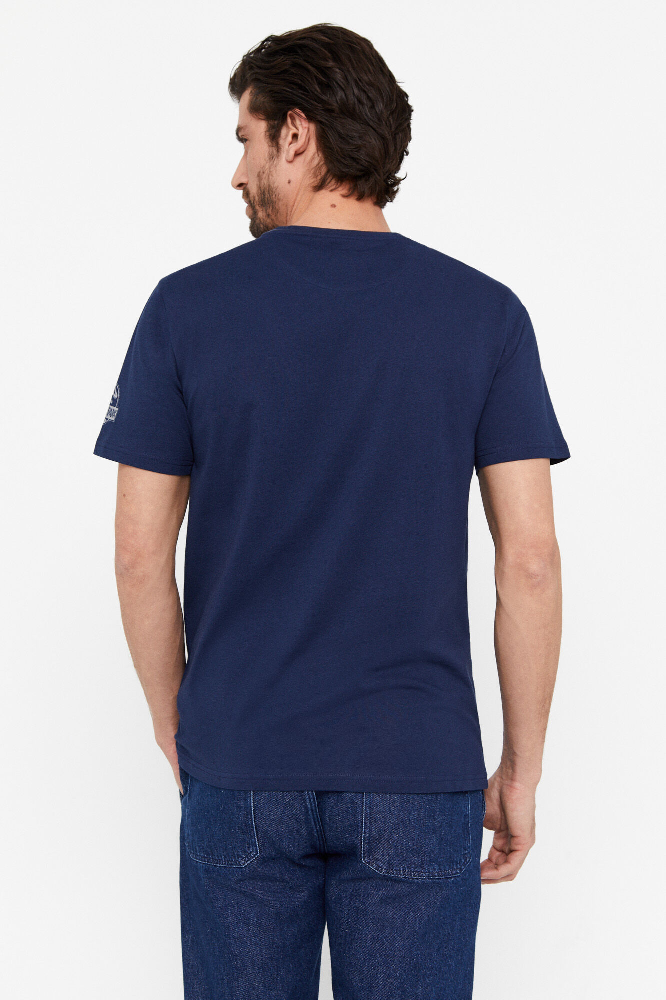 Camiseta com estampa do Jurassic Park - Azul Marinho