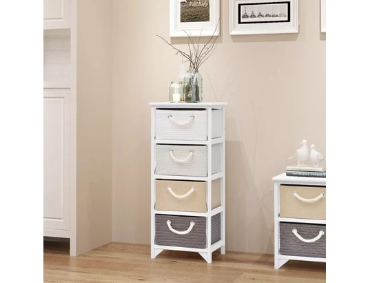 VIDAXL - Armoire de rangement 4 tiroirs bois