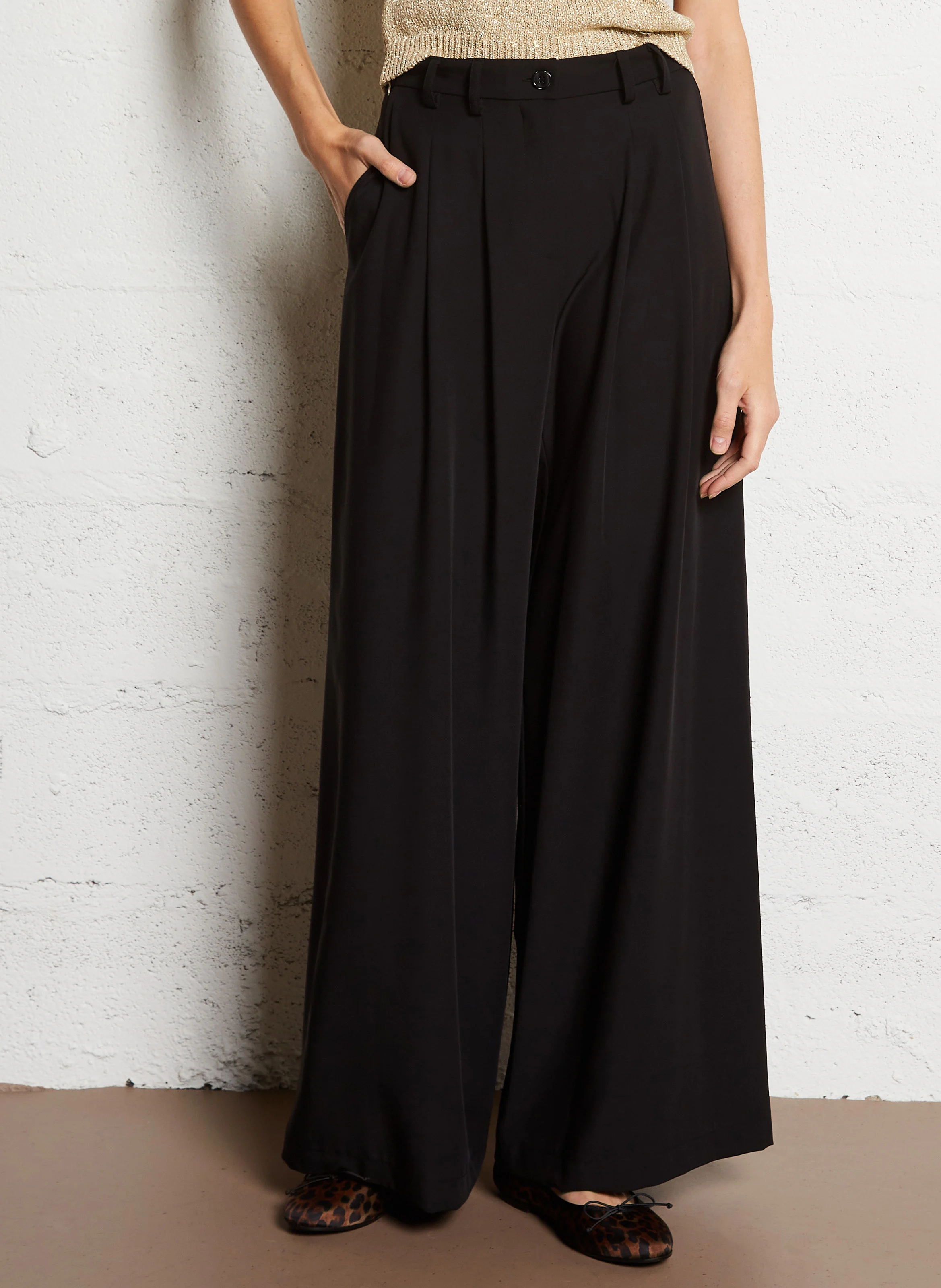 Pantalon à pinces | Noir