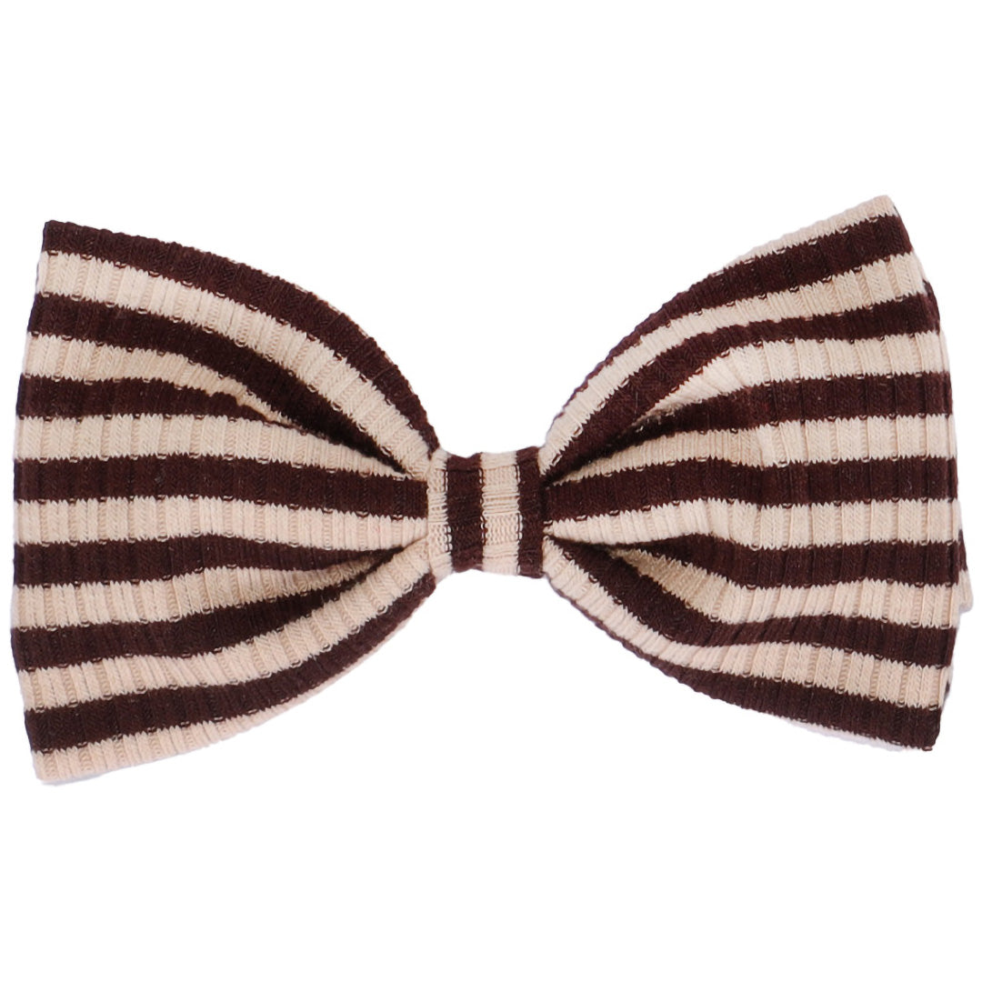 sticky lemon haarclip strik - jetty brown