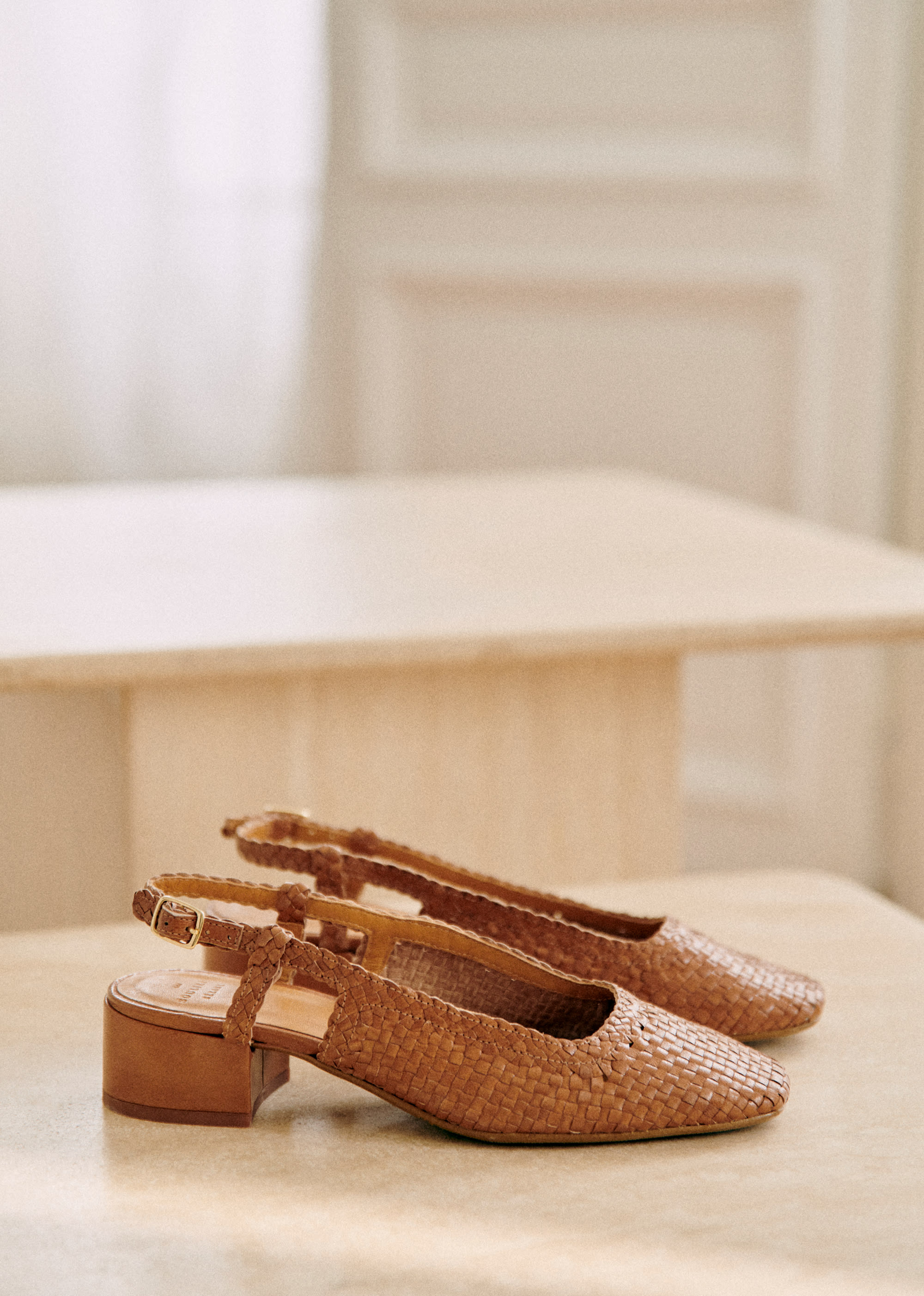 Escarpins Noemie - Cuir tressé naturel héritage - SOULIERS/SOULIERS Babies 5906251