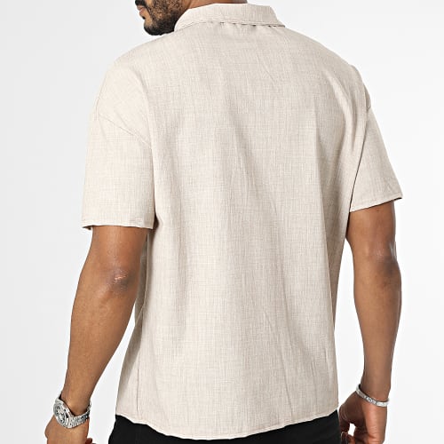 Polo Manches Courtes Beige Chiné