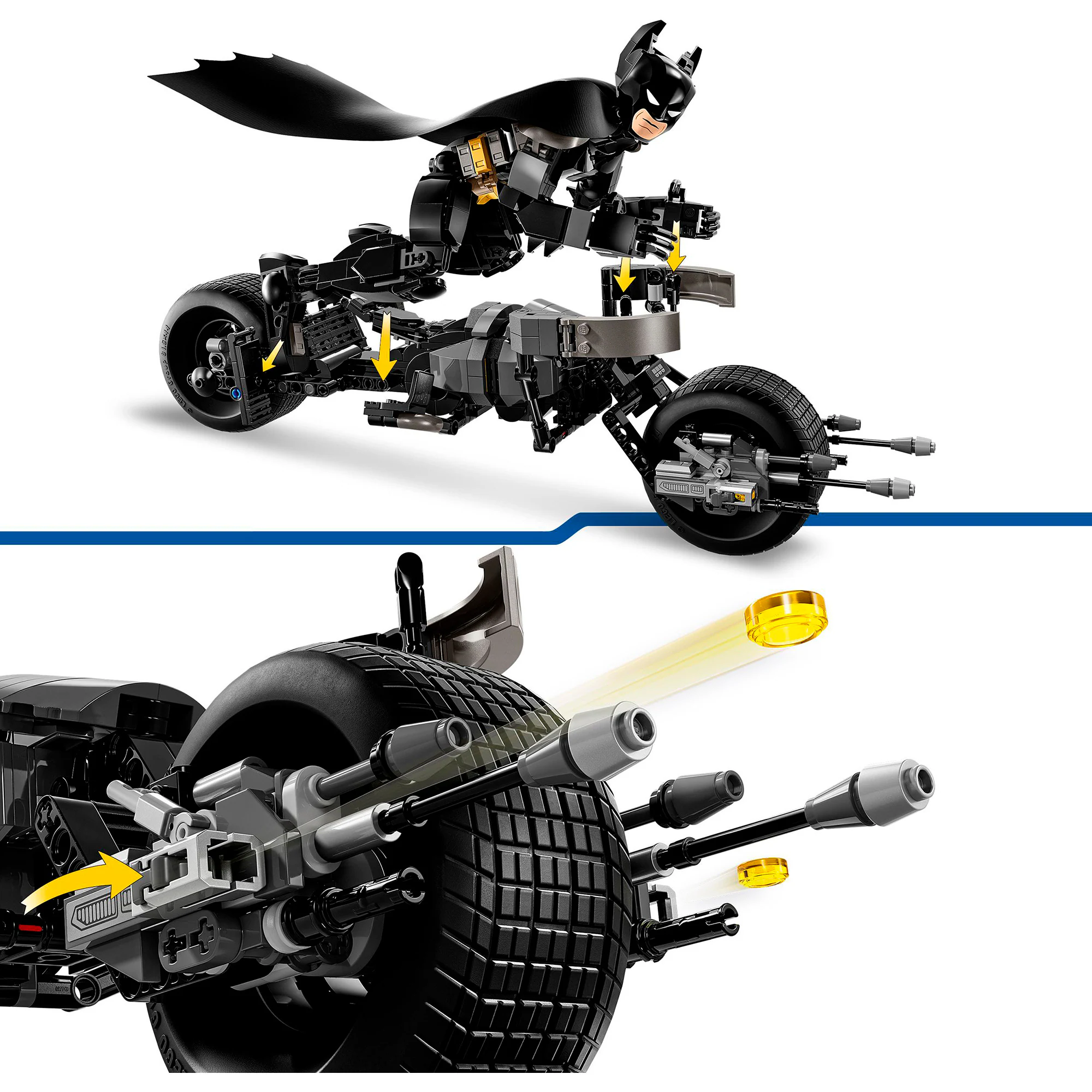 LEGO Konstruktionsspielzeug DC Super Heroes Batman Baufigur mit Batpod