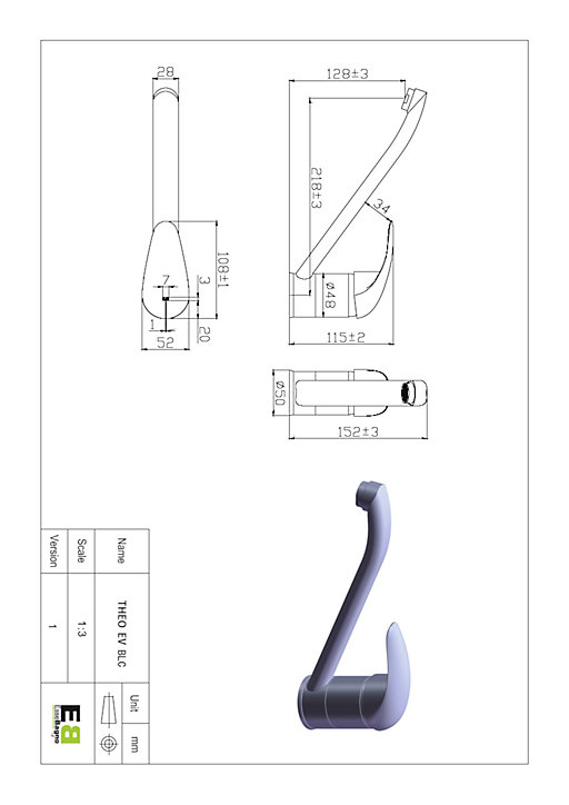 Mitigeur de cuisine blanc Essebagno Theo