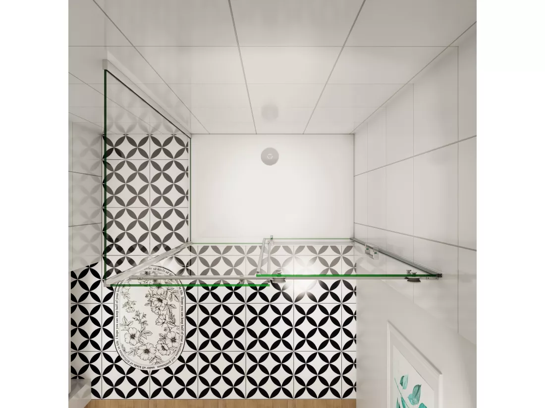 AICA cabine de douche coulissante 110x70x195cm,Installation réversible,8mm verre de sécurité,porte de douche coulissante