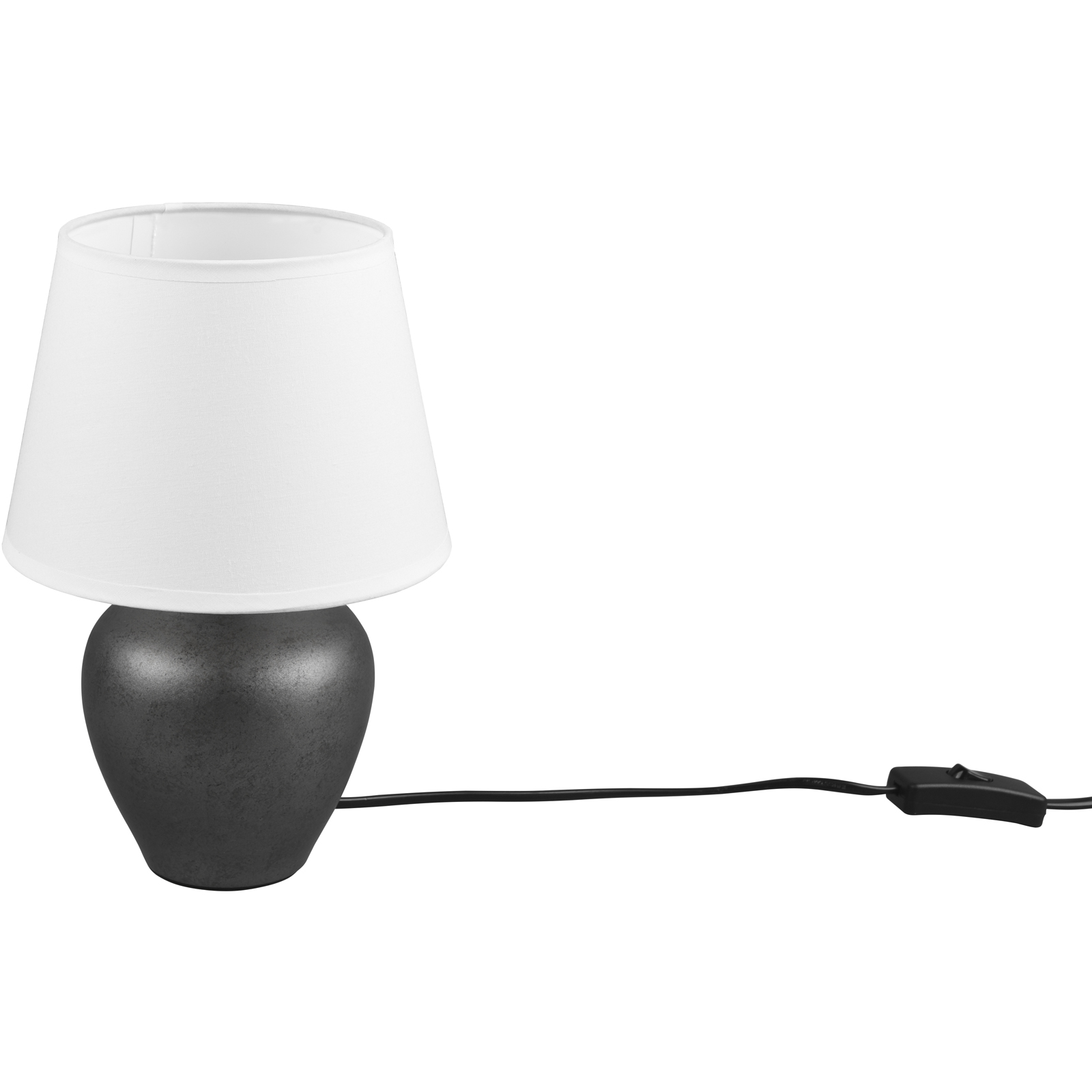 Tischleuchte - weiß-anthrazit - 26 cm hoch