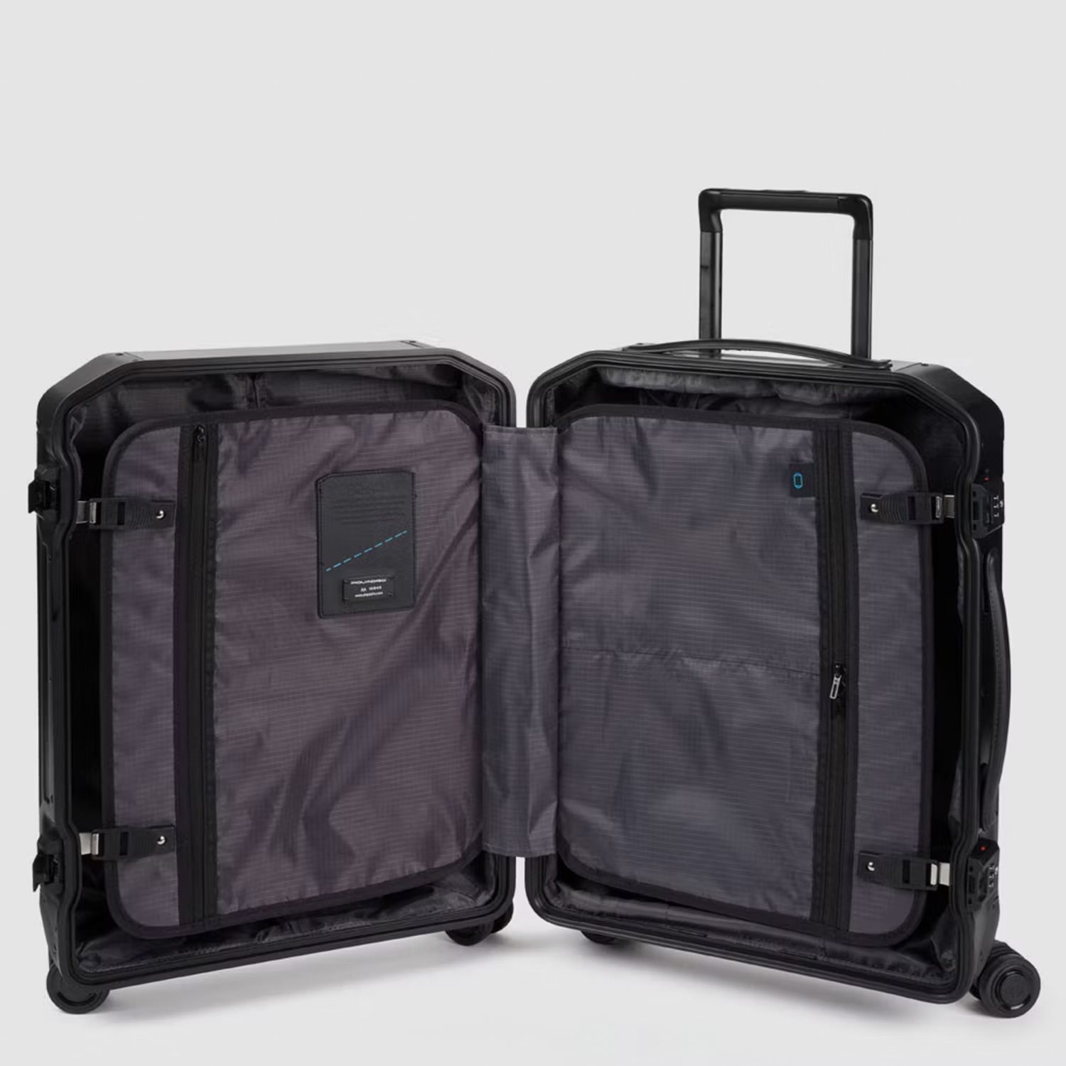 Piquadro Alu Slim 4 Wheel Cabin Trolley black