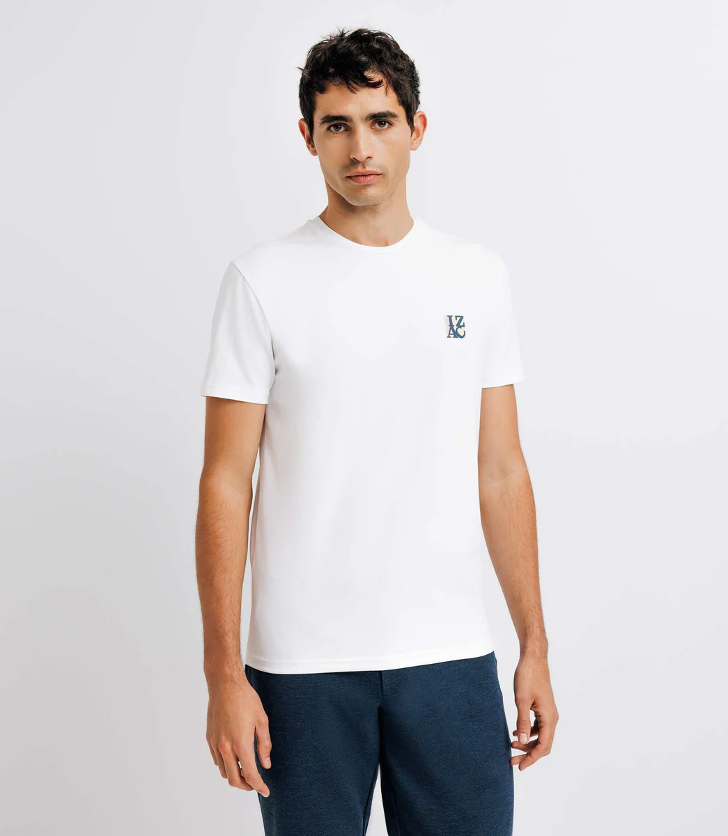 T-shirt avec imprimé blanc