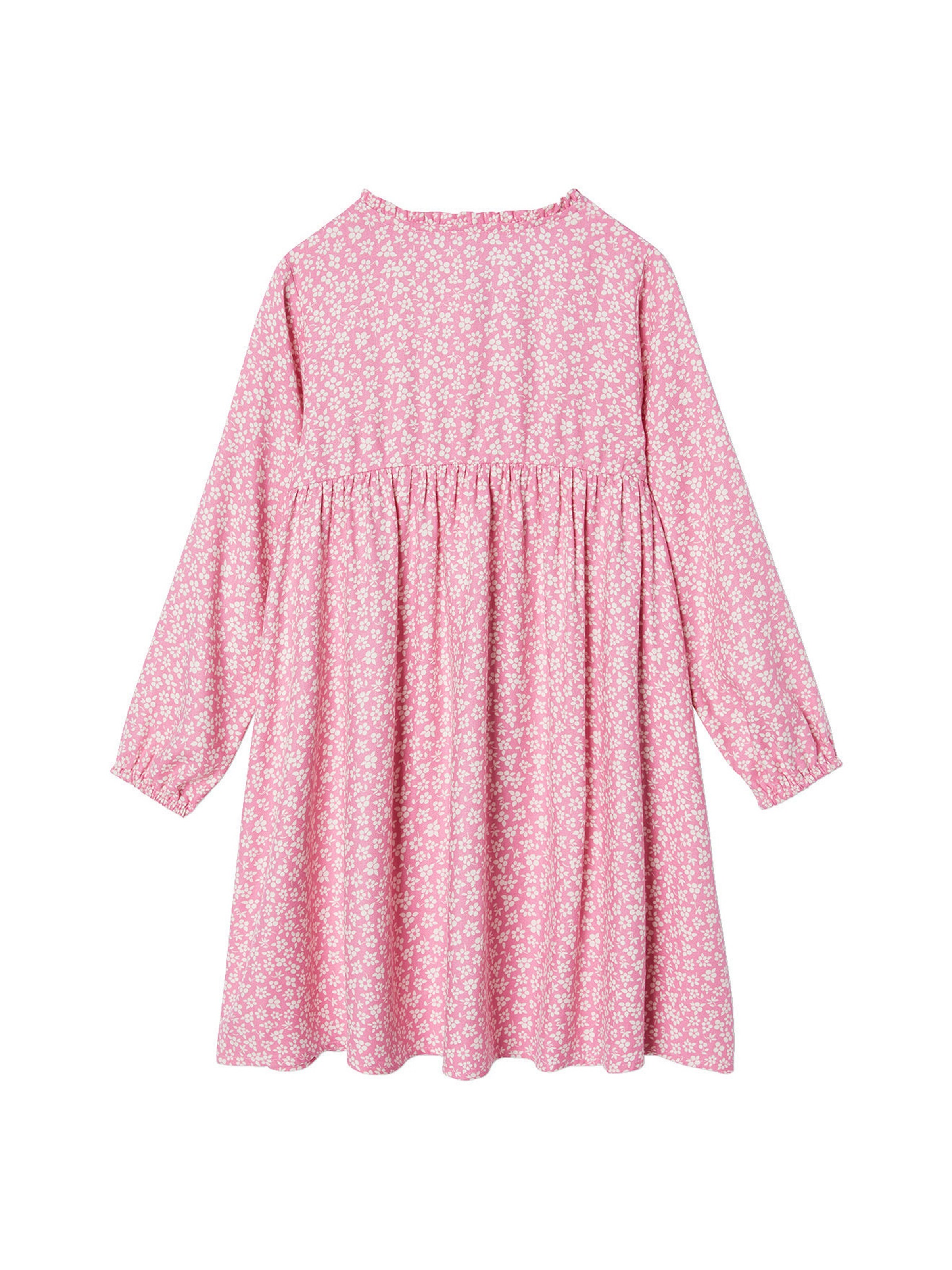 Vertbaudet Mädchen Kleid mit Knopfleiste vorn und Printmuster altrosa