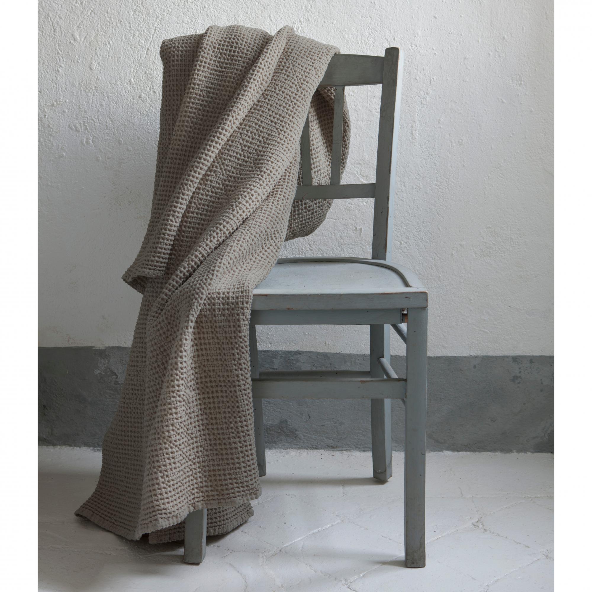 Plaid maia tourterelle 140 x 200 cm