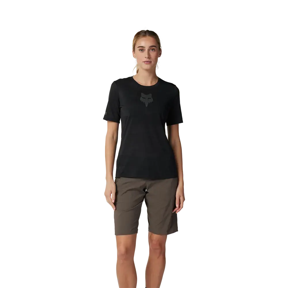 Fox Ranger Tru Dri MTB Fietsshirt Korte Mouwen Zwart/Grijs Dames
