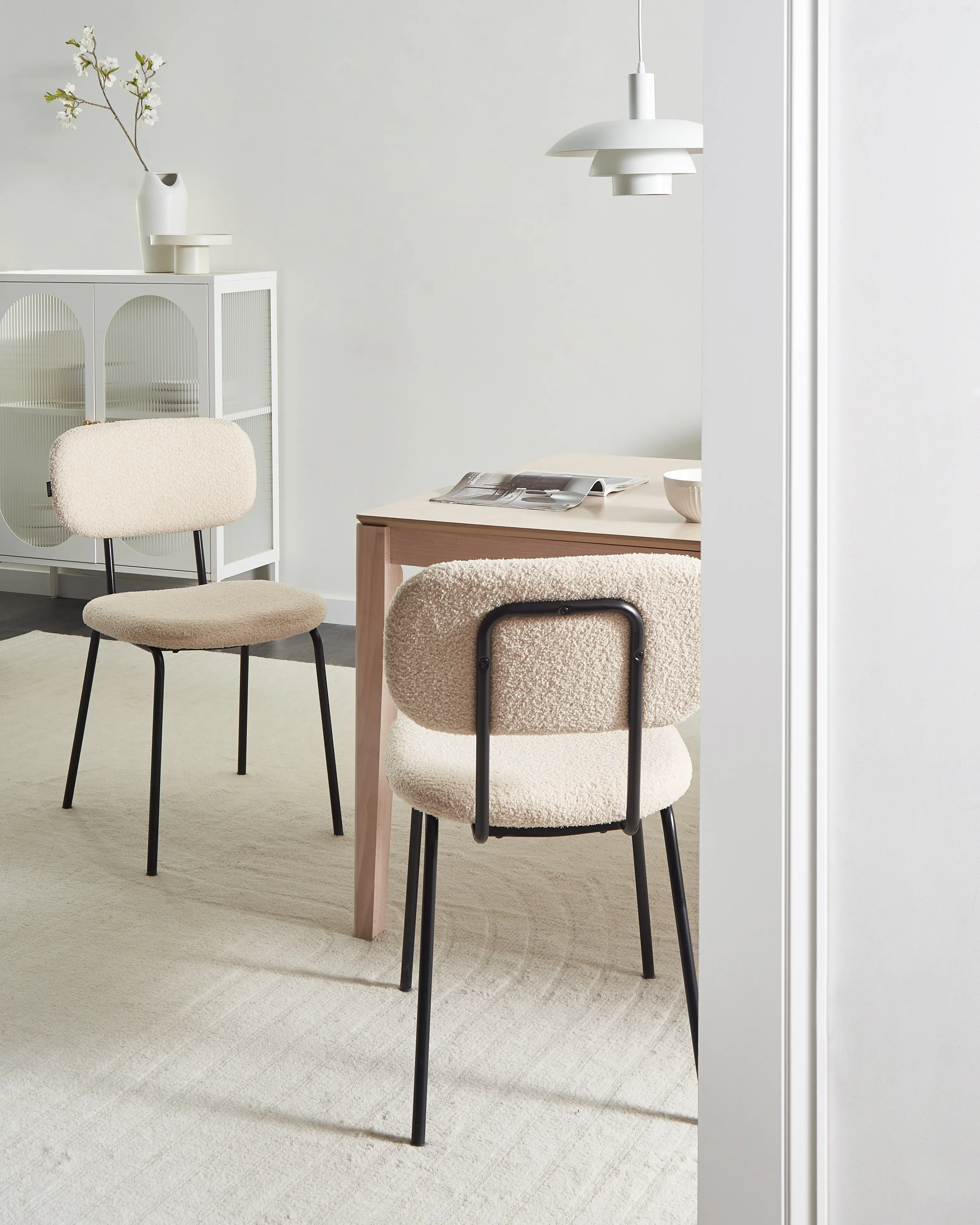 Set van 2 stoelen ADAIR Bouclé Beige