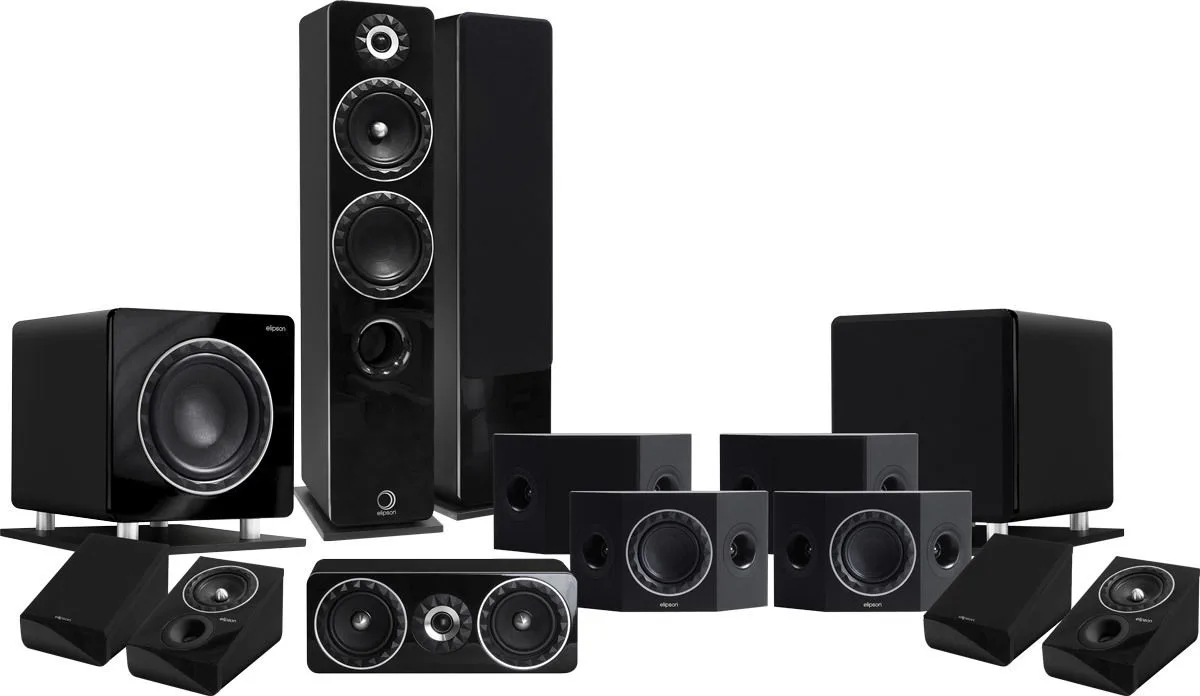 Elipson Prestige Facet HCS 14F 7.2.4 Noir Packs enceintes grand spectacle