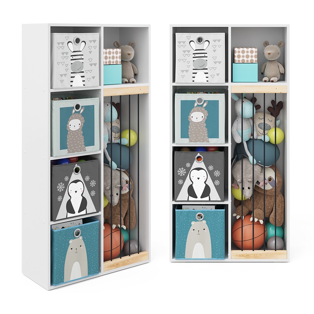 Vicco Kinderregal Kuscheltierbox Aufbewahrung Marvin Bücherregal Weiß Faltbox