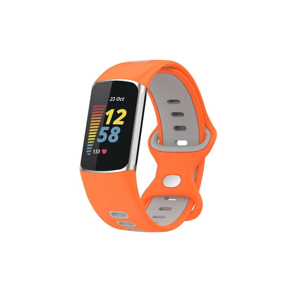 Twin Sport Armband Fitbit Charge 5 - Oransje/grå