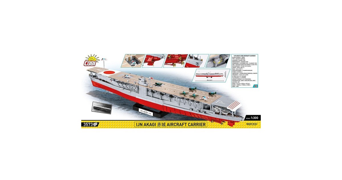 COBIAkagi Aircraft Carrier Constructiespeelgoed  (Schaal 1:300)